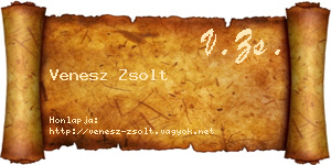 Venesz Zsolt névjegykártya
